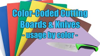 Color-Coded Cutting Boards and Knives - Which Color Goes with What Food?