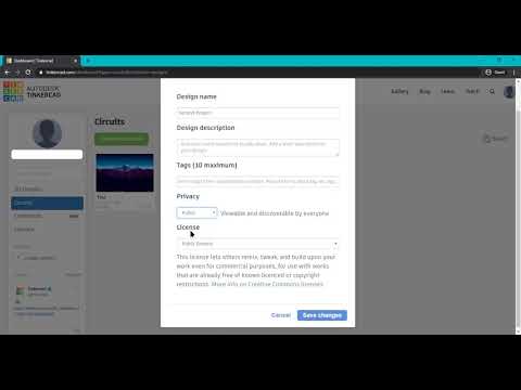 How to Share a TInkercad Circuits Project