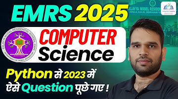 EMRS Computer Science Classes 2025 | Python Previous Year & Most Expected Questions | EMRS TGT PGT