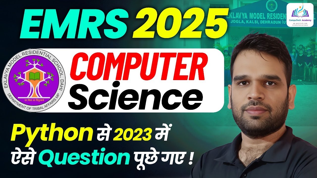 EMRS Computer Science Classes 2025 | Python Previous Year & Most Expected Questions | EMRS TGT PGT