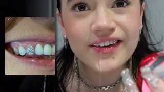 i do my own tooth gems at home for CHEAP ... fiona frills vlogs