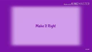 Make It Right [BTS] • Malay Lyrics