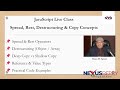JavaScript Live Class | Spread, Rest, Destructuring, Deep vs Shallow Copy (ES6 Concepts Explained)