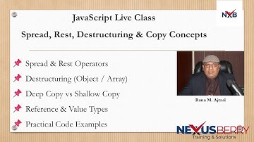 JavaScript Live Class | Spread, Rest, Destructuring, Deep vs Shallow Copy (ES6 Concepts Explained)