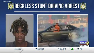 Columbus Police arrest man on charge of reckless stunt driving