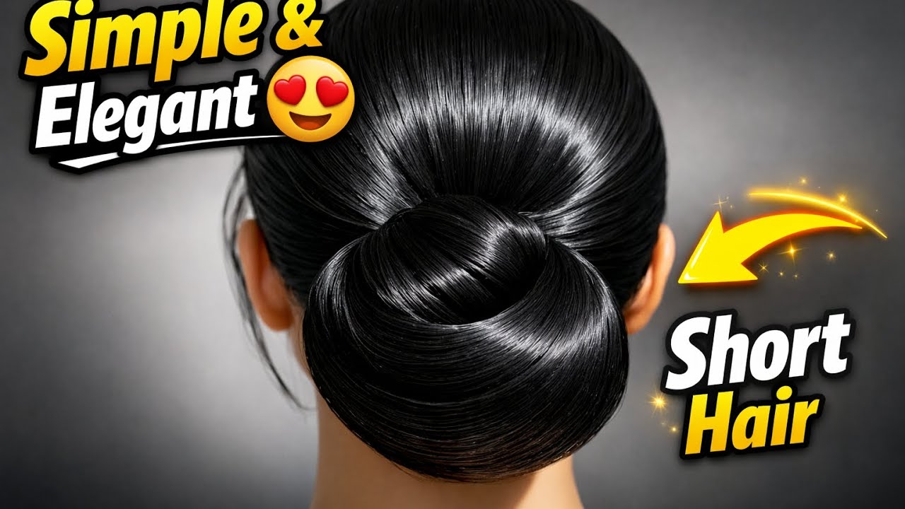 Quick & Easy Hairstyle for Short Hair | Simple & Unique Short Hair Hairstyle Tutorial.