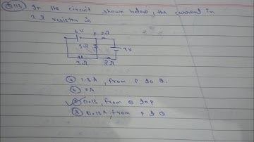 In the circuit shown below, the current in 1 ohm resistor is jee 2015 question class 12