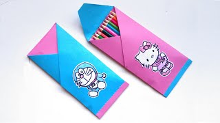 Cara Membuat Tempat Pensil Dari Kertas - Paper Crafts For School