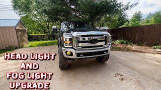 Insane Transformation: I Upgraded My 6.7 Power Stroke with New Headlights and Fog Lights!