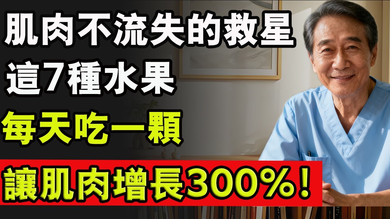 別再只吃蛋白質了！肌肉專家終於開口：60歲後多吃「這7種水果」，對抗肌少症，比年輕人還有力！#健康 #健康飲食 #肌肉流失 #水果