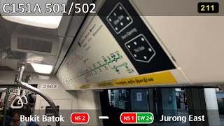 [Glitch To Old chime][SMRT] KSF C151A ~ 501/502 ~ NS2 Bukit Batok →  NS1 Jurong East