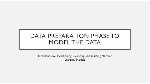 Data Preparation Phase to Model the Data