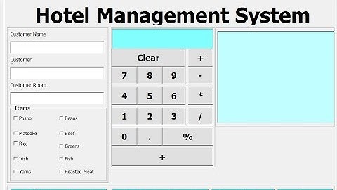 Hotel Management System | UI Design  Systems | VBA | MS-Powerpoint Systems