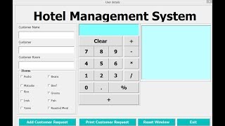 Hotel Management System | UI Design  Systems | VBA | MS-Powerpoint Systems
