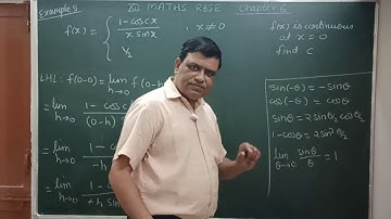 Continuity and Differentiability class 12 rbse solutions chapter 6 example 5 / find value of c