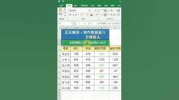 制作盈亏升降箭头#零基础学电脑#办公软件技巧 #office办公技巧