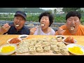 꿩고기로 직접 빚은 꿩만두!! (Pheasant Dumplings) 요리&먹방!! - Mukbang eating show