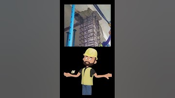 Column Strengthening by Jacketing || #civilengineering #construction #ytshorts