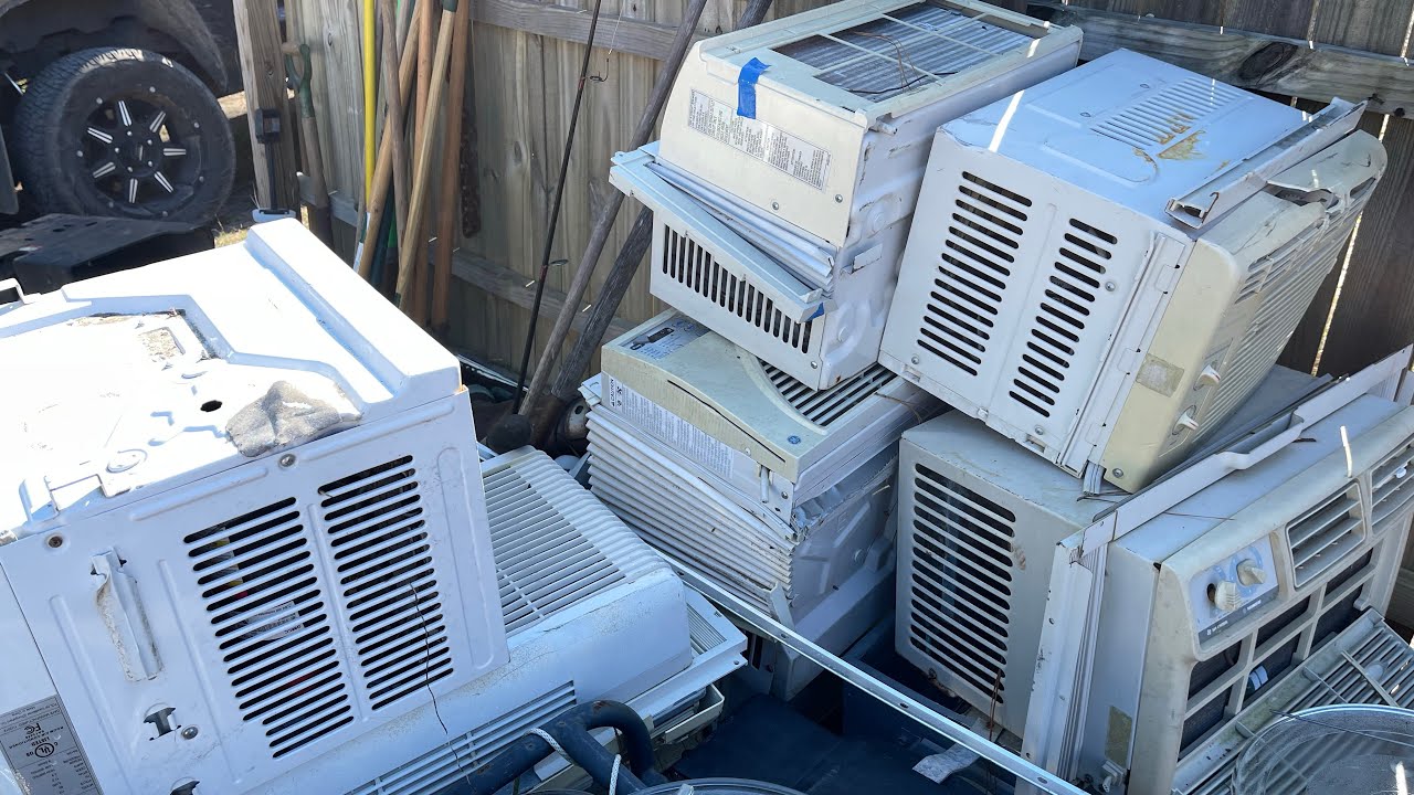 Scrapping A window air conditioner for Copper and More.