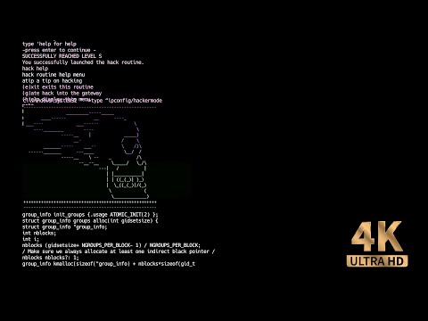 Free Hacker Screen 4K 60 FPS Black White & Purple Glitch Failure هاكر تهكر - Royalty Free to use