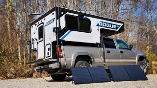 Getting Ready for Truck Camper Life | Off-Grid Power Setup Bouge RV Portable Solar Panels