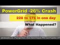 Why Powergrid share price fell -26% today from 228 to 167  🔴 Powergrid News today