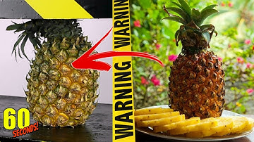 60 SECONDS Experiment - HYDRAULIC PRESS VS Pineapple | CRASH TEST