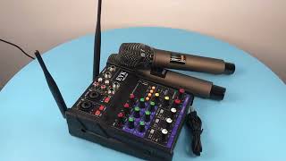 EYK EMC-G04 Audio Mixing with UHF Wireless Microphone 4 Channel