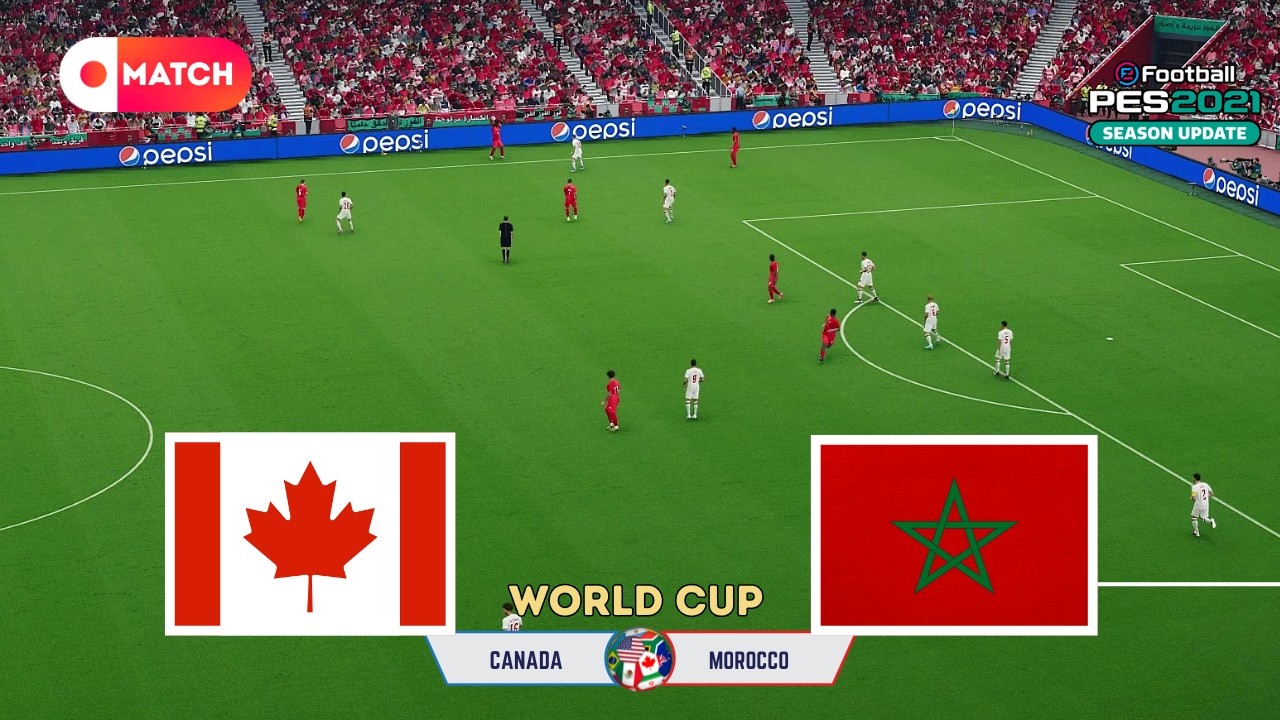 Morocco vs Canada | World Cup 2026 Simulation | eFootball PES 21 Realistic Gameplay