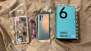OPPO Reno6 Z 5G Aesthetic Unboxing (Aurora) + Accessories ♡