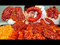 ASMR 매운해물찜 불닭문어 쭈꾸미 전복 불닭팽이버섯 소세지 먹방~!! Spicy Seafood Boil With Enoki Mushroom Sausage MuKBang~!!