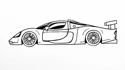 How to draw Maserati MC12 - How to draw a Car Easy - Maserati Car Drawing