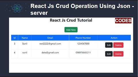 ReactJs Tutorial #5  - React js Crud Operation in Hindi
