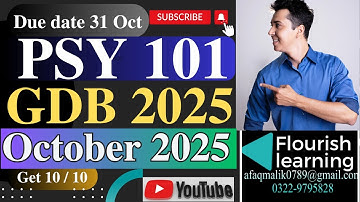 PSY101 GDB Solution 2025/ PSY101 GDB 2025 / PSY 101 GDB Solution Fall 2025/ PSY101 GDB 2025 Solution