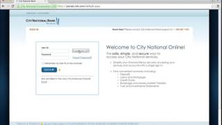 City National Bank Online Banking Login Instructions screenshot 1