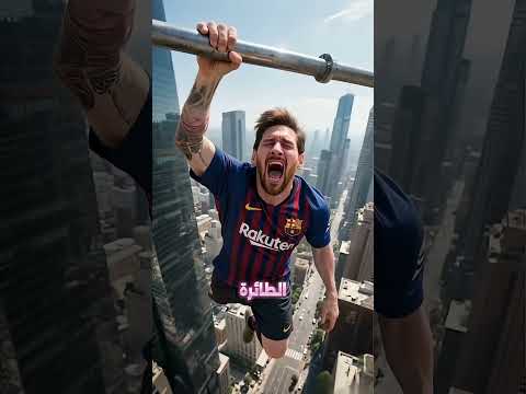 رونالدو ينقذ ميسي من حادث طائرة رونالدو ميسي مضحك