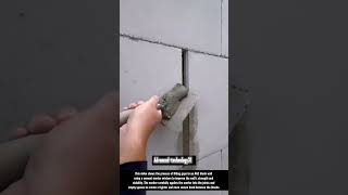 Filling Gaps in AAC Block Walls with Cement Mortar !! #innovation #advancedtechnology31