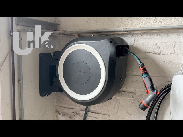 RETRACTABLE HOSE REEL INSTALLS in 1 MINUTE & Doesn't TIP! by Gardena 