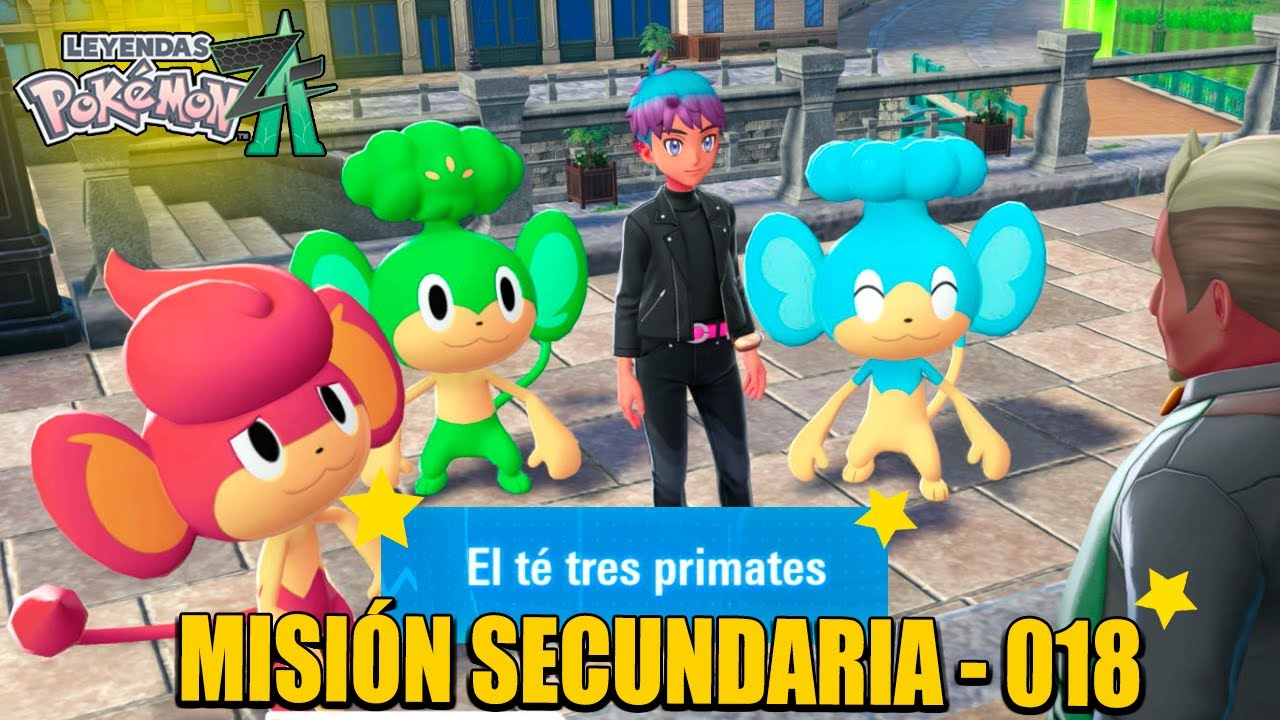 MISIÓN SECUNDARIA 018 - El té tres primates - Guía en Pokémon Leyendas ...