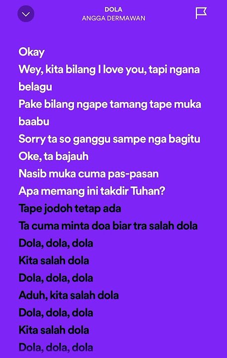 Dola Lyrics #anggadermawan
