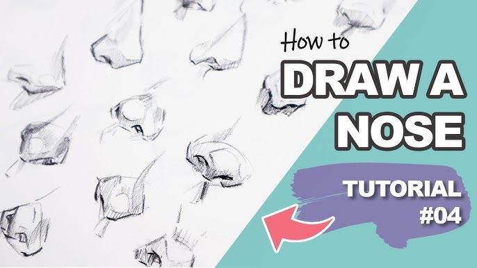 how to draw a female nose step by step