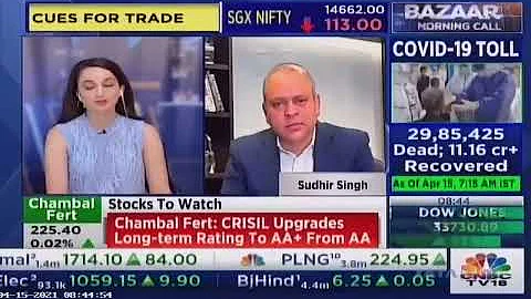 Sudhir Singh, CEO's interview with CNBC TV 18 on S...