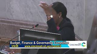 Budget, Finance & Governance Committee Meeting - 3/9/26