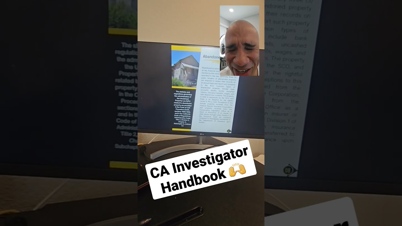 All NEW CA Investigator Handbook 🔥 HOT 🔥 off the press! 