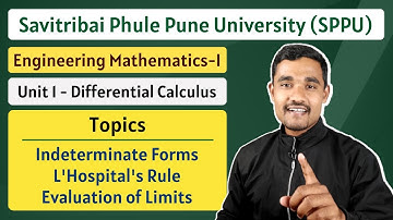 Indeterminate Forms - 02 | Engineering Mathematics -1 | Pune University | #sppu