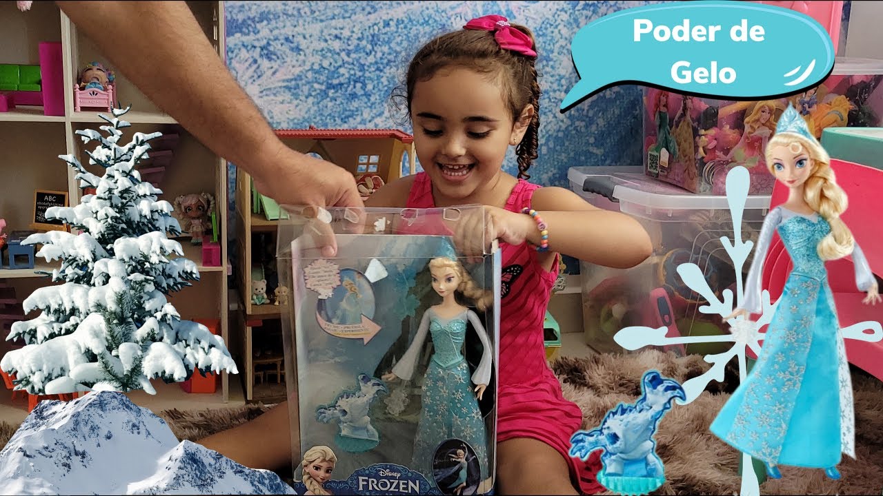 Abrindo Boneca Elsa da Frozen - Ela tem poder de gelo! - YouTube