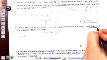 Geometric Sequences and Exponential Functions: Im1 Unit 6 Review Part 1