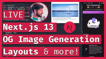 Next.js 13 & Dynamic Open Graph Image Generation 🚀🔴 LIVE Coding & Chill