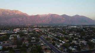 4K Drone Footage over Orem of Utah Mountains