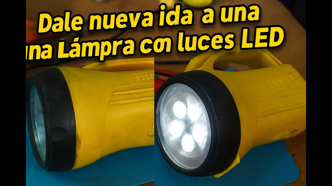 🔧 ¡Devuelve la vida a una lámpara antigua Eveready con luces LED! Paso a paso fácil y creativo